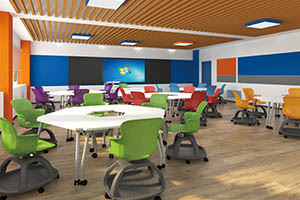 北京开放大学国际课程中心教室