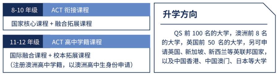 上海存志学校集团融合部课程设置